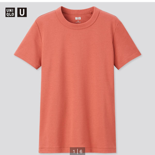 ユニクロ(UNIQLO)のUNIQLO クルーネックＴ　orange［24］(Tシャツ(半袖/袖なし))