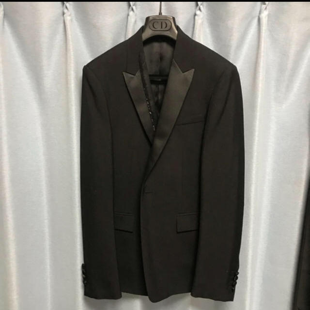 DIOR HOMME(ディオールオム)の定価45万17AW ディオールオムdiorhommeスカースモーキングジャケット メンズのジャケット/アウター(テーラードジャケット)の商品写真