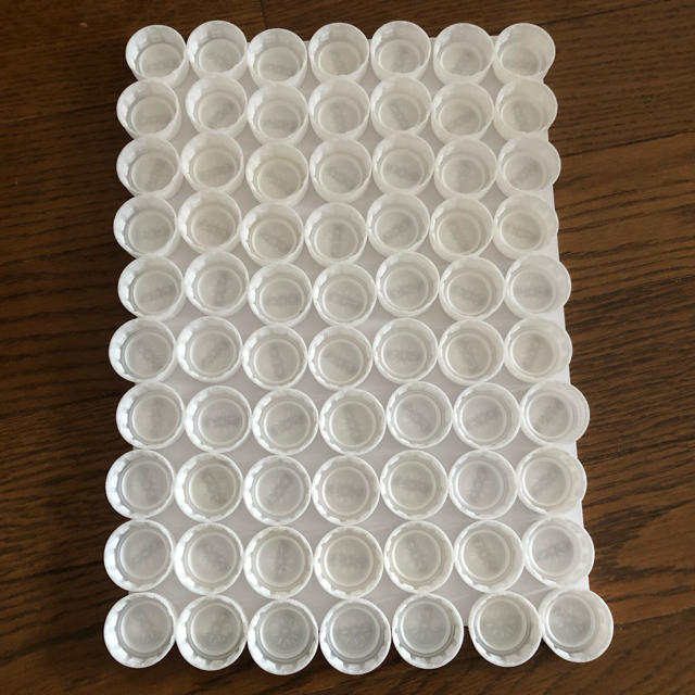 キリン(キリン)のペットボトルキャップ 白70個 ハンドメイドの素材/材料(その他)の商品写真