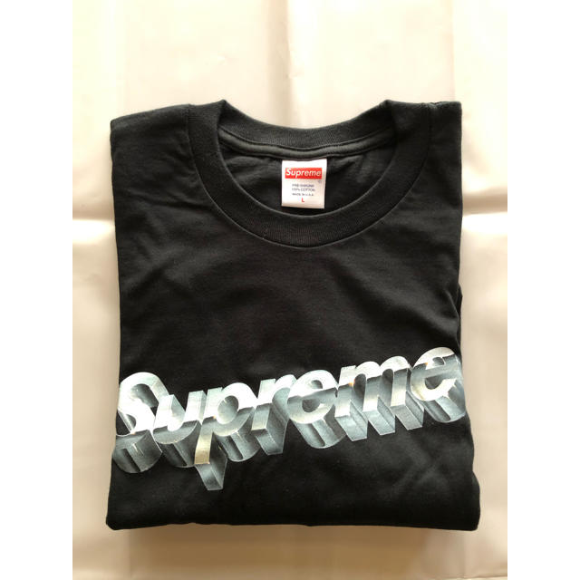 Supreme Chrome Logo Tee M Black 20ss