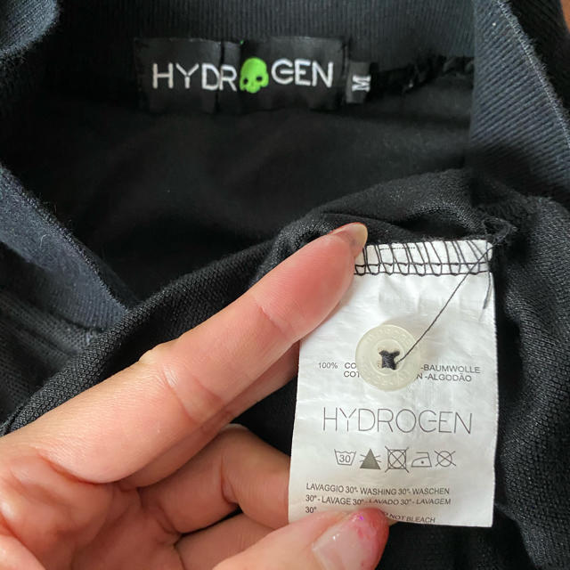 HYDROGEN(ハイドロゲン)のいしてつ様専用☆ HYDROGEN ポロシャツ  スカル　ワッペン付　M 未使用 メンズのトップス(ポロシャツ)の商品写真