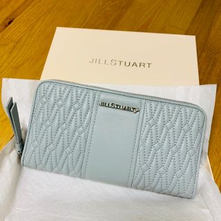 ジルスチュアート(JILLSTUART)のジルスチュアート ゴーフル ラウンドファスナー長財布 サックス(財布)