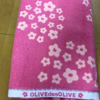 オリーブデオリーブ(OLIVEdesOLIVE)のOLIVEdesOLIVE オリーブデオリーブ バスタオルpお花(タオル/バス用品)