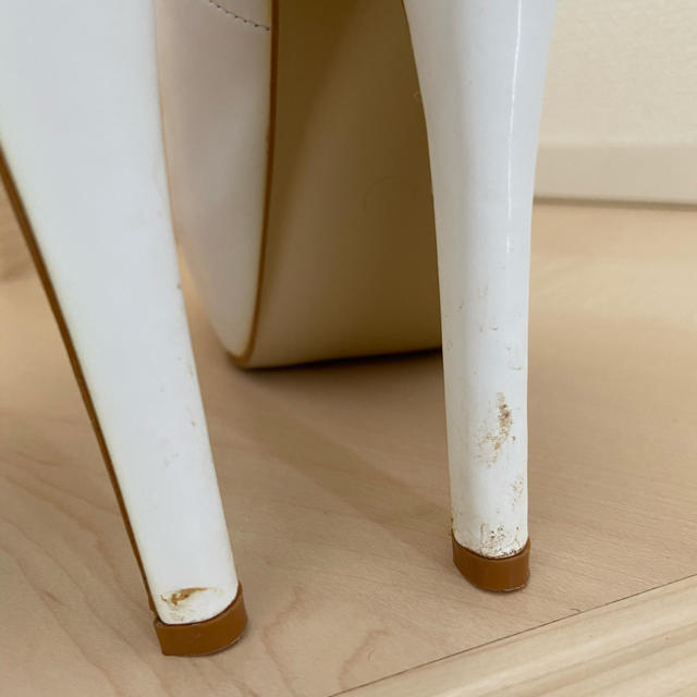 レディース ビジューパンプス ホワイト LLサイズ レディースの靴/シューズ(ハイヒール/パンプス)の商品写真
