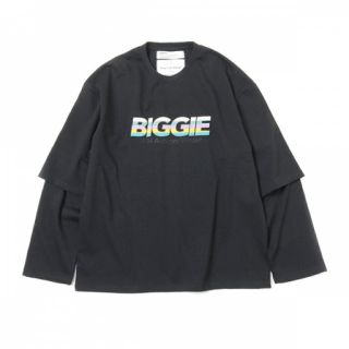 ジエダ(Jieda)のDAIRIKU/"BIGGIE" Layered T-Shirt（ブラック）(Tシャツ/カットソー(七分/長袖))