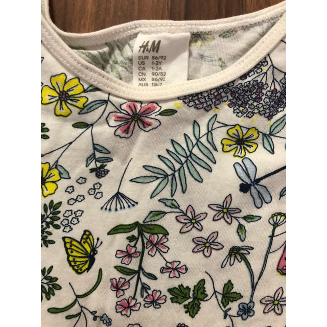 H&M - H＆M ボタニカル Tシャツワンピ 花柄の通販 by pirico's shop｜エイチアンドエムならラクマ