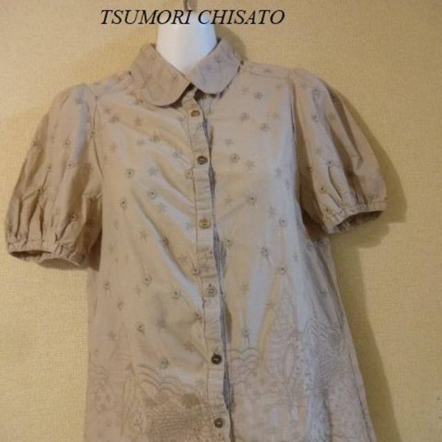 TSUMORI CHISATO(ツモリチサト)のTSUMORI CHISATOツモリチサト♡デザインお洒落刺繍シャツ レディースのトップス(シャツ/ブラウス(半袖/袖なし))の商品写真