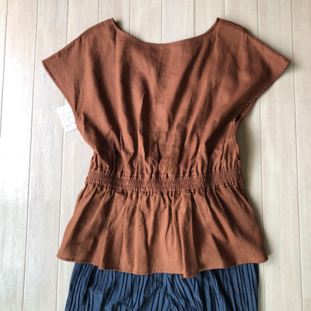 ZARA(ザラ)のリネン　ブラウン　ブラウス❤︎ レディースのトップス(シャツ/ブラウス(半袖/袖なし))の商品写真