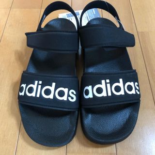 アディダス(adidas)のadidas アディダス サンダル　24cm 黒　新品(サンダル)