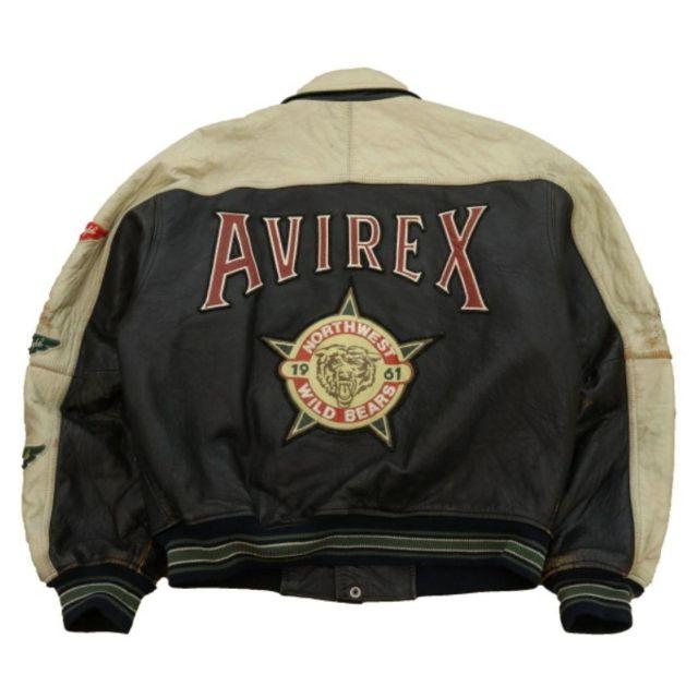 AVIREX - 超激レア AVIREX アヴィレックス オールレザースタジャンの