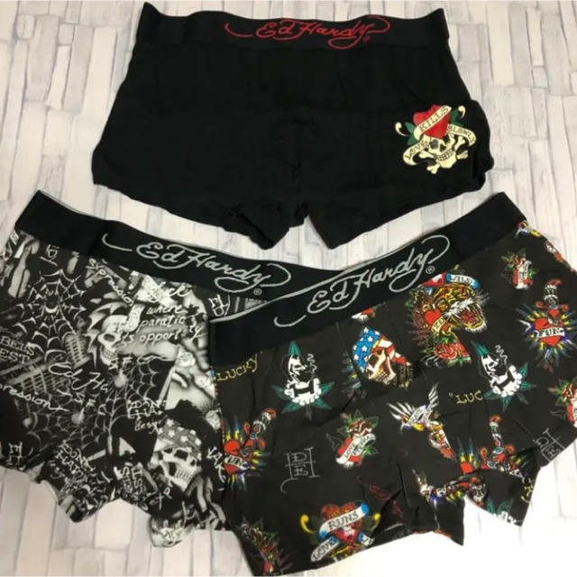 Ed Hardy(エドハーディー)のED HARDY エドハーディ　ボクサーパンツ　新品　サイズL メンズのアンダーウェア(ボクサーパンツ)の商品写真