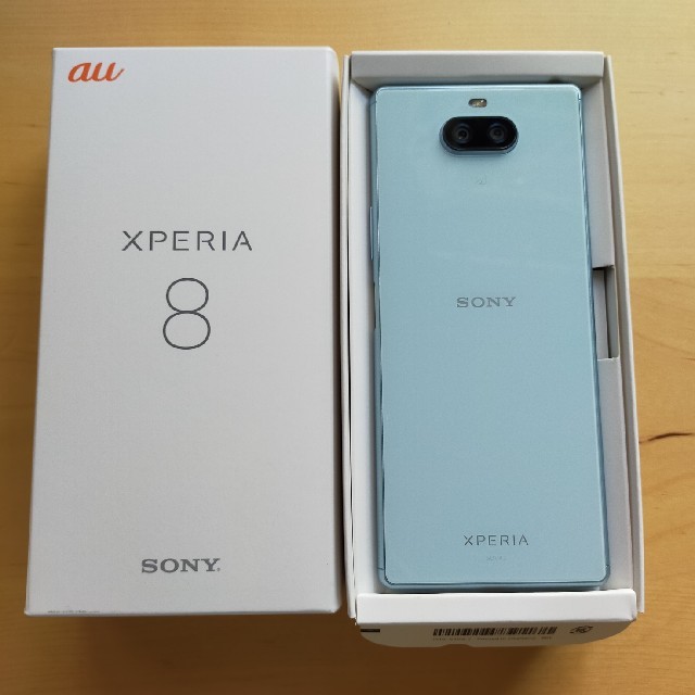 Xperia 8 ブルー 64 GB au Simフリースマートフォン本体