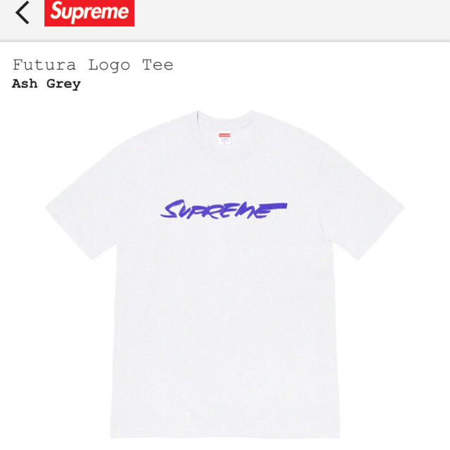 国内正規 Ash Grey M Supreme futura logo Tee 3