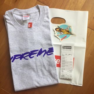 Supreme - 国内正規 Ash Grey M Supreme futura logo Tee の通販 by ...