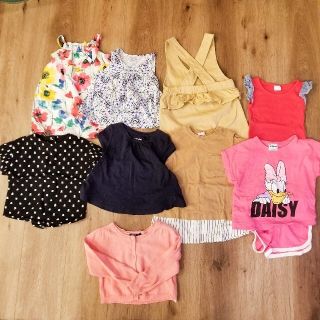 ベビーギャップ(babyGAP)のsize80cm 女の子服まとめ売り(used)半袖長袖(Ｔシャツ)