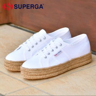 スペルガ(SUPERGA)のSUPERGA ジュートスニーカー　白　美品【お値下げしました】(スニーカー)