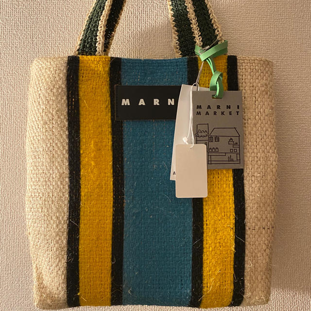 新品　マルニ　ストーンマーケット　カナパバッグ　MARNI ストライプ