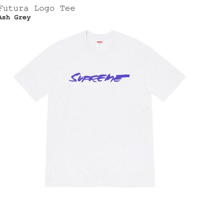 supreme　Futura Logo Tee Ash Grey S