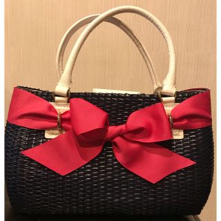 ケイトスペードニューヨーク(kate spade new york)のケイトスペード  【レア】カゴバッグ  (かごバッグ/ストローバッグ)