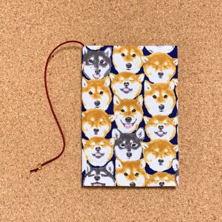 【 文庫本 】ブックカバー   ハンドメイド  柴犬 たち(ブックカバー)