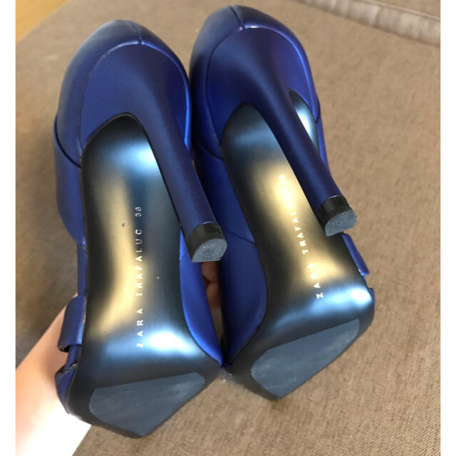 ZARA(ザラ)のZARA 👠パンプス　size36  ブルー 青 美品　パーティー　　結婚式　 レディースの靴/シューズ(ハイヒール/パンプス)の商品写真