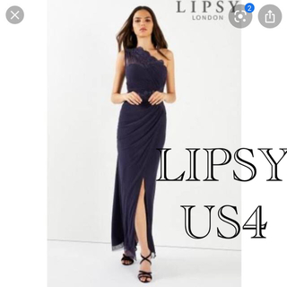 リプシー(Lipsy)の新品 未使用 タグ付き ミスコン パーティー ドレス ロング　スリット(ロングドレス)