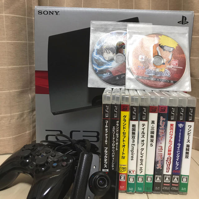PS3PS3本体＋コントローラー1個＋カメラ＋ソフト12本セット - 家庭用