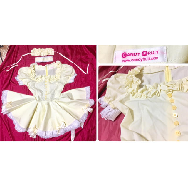 Angelic Pretty(アンジェリックプリティー)の新品●定価  ２万5920円●送料無料●キャンフル●ベルフィーユメイド服ハチミツ エンタメ/ホビーの同人誌(コスプレ)の商品写真