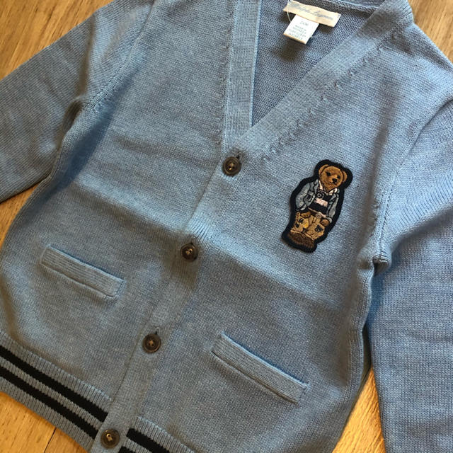 Ralph Lauren(ラルフローレン)のなっちゃん様専用★ポロベア 最新作　カーディガン ブルー　水色　90 キッズ/ベビー/マタニティのキッズ服男の子用(90cm~)(カーディガン)の商品写真