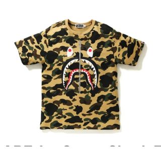 アベイシングエイプ(A BATHING APE)のBape 1st Shark Camo Tee Yellow XXL(Tシャツ/カットソー(半袖/袖なし))