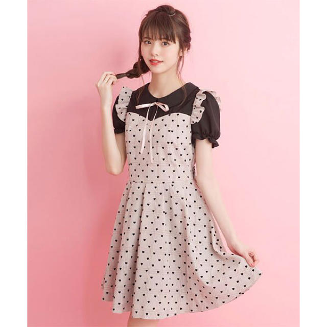 Secret Honey ハートフロッキードッキングワンピース♥シークレットハニーの通販 by ANNA|シークレットハニーならラクマ Secret Honey ハートフロッキーシャツワンピース