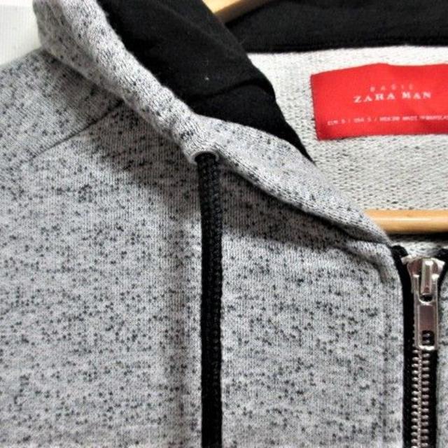ZARA - ☆ZARA ザラ フード ジップ パーカー/メンズ/S/グレー ZARA - ☆ZARA ザラ フード ジップ パーカー/メンズ/S/グレー