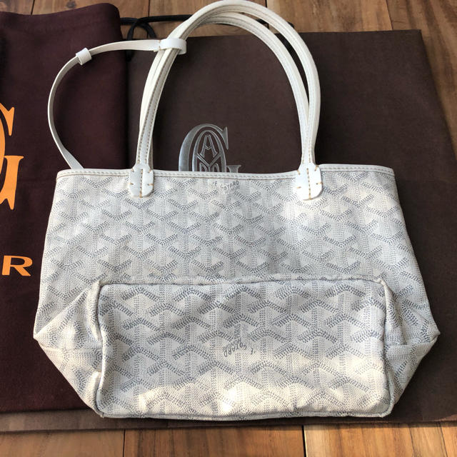 GOYARD(ゴヤール)の廃盤 ゴヤール サンルイ ジュニア 白 レディースのバッグ(トートバッグ)の商品写真