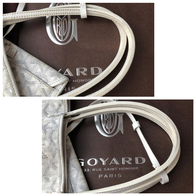 GOYARD(ゴヤール)の廃盤 ゴヤール サンルイ ジュニア 白 レディースのバッグ(トートバッグ)の商品写真