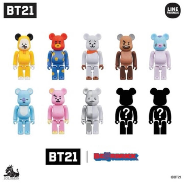 防弾少年団(BTS)(ボウダンショウネンダン)のBT21 フィギュア　1箱　10個セット 　BTS ベアブリック　コンプリート エンタメ/ホビーのタレントグッズ(アイドルグッズ)の商品写真