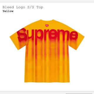 シュプリーム(Supreme)のSupreme Bleed Logo S/S Top yellow Sサイズ(Tシャツ/カットソー(半袖/袖なし))