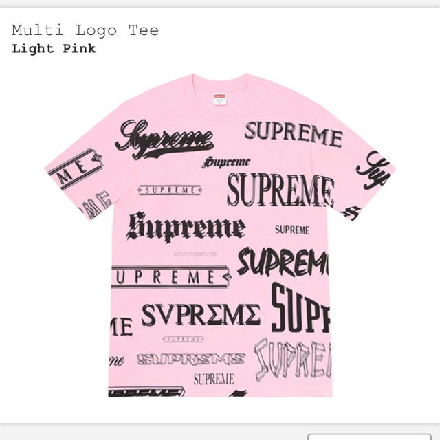 Supreme Multi Logo Tee Light Pink Mサイズ