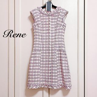 ルネ(René)の新品タグ付【Rene】限定リントンツイードワンピース(ひざ丈ワンピース)