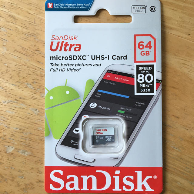 SanDisk(サンディスク)のSandisk  microSD 64GB スマホ/家電/カメラのスマホ/家電/カメラ その他(その他)の商品写真