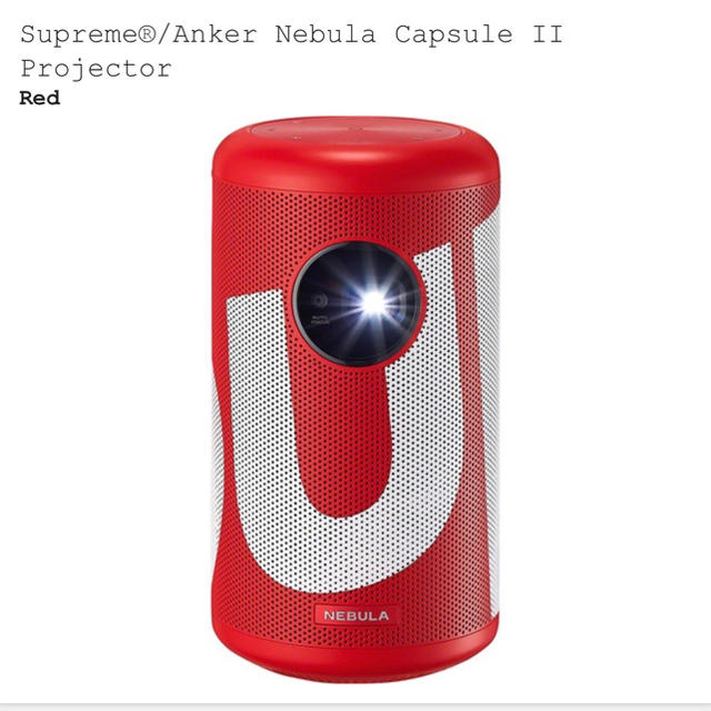 Supreme(シュプリーム)の20FW Anker Nebula Capsule II Projector スマホ/家電/カメラのテレビ/映像機器(プロジェクター)の商品写真