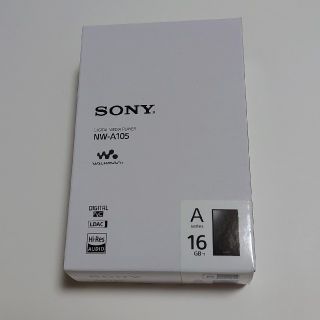 ウォークマン(WALKMAN)の新品未使用 Sony  ウォークマン NW-A105 16GB ブラック(ポータブルプレーヤー)