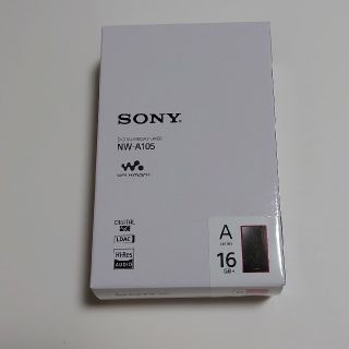 ウォークマン(WALKMAN)の新品未使用 Sony  ウォークマン NW-A105 16GB レッド(ポータブルプレーヤー)