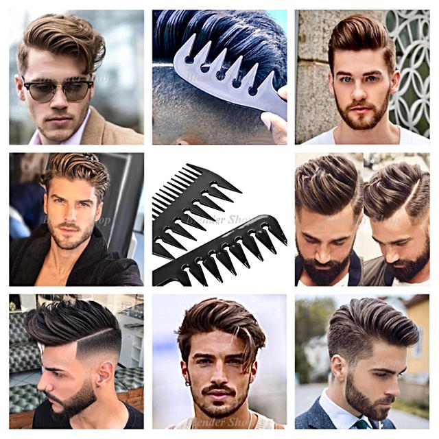 超歓迎ワイドメッシュコーム 2in1 2way ヘアコーム メンズ セットコーム 2役 ブラシ ワイド メッシュコーム 2way セット 2in1 メンズ ヘアアレンジ メンズ