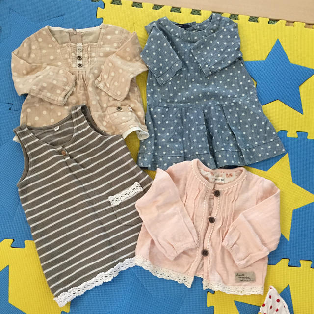 babyGAP(ベビーギャップ)の女の子80㎝セット♡4点 キッズ/ベビー/マタニティのベビー服(~85cm)(ワンピース)の商品写真