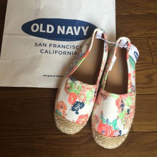 オールドネイビー(Old Navy)の新品oldnavy花柄エスパドリーユ靴(スリッポン)