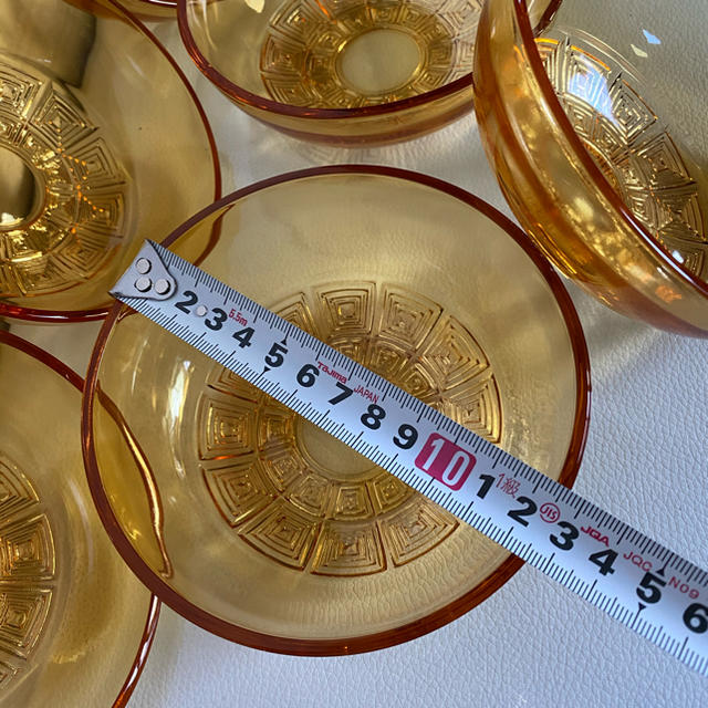 Noritake(ノリタケ)の送料込み　アンティーク　アンバーガラス　皿6枚セット インテリア/住まい/日用品のキッチン/食器(食器)の商品写真