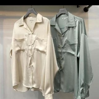 マルタンマルジェラ(Maison Martin Margiela)のFILL THE BILL satin china shirts  サイズ1(シャツ/ブラウス(長袖/七分))