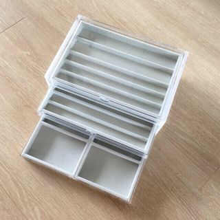 ムジルシリョウヒン(MUJI (無印良品))の無印♡重なるアクリルケース 横型 3段 三段(ケース/ボックス)