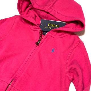 ポロラルフローレン(POLO RALPH LAUREN)の6/120 ピンク 新品 DRAPEY TERRY フルジップ パーカー(ジャケット/上着)