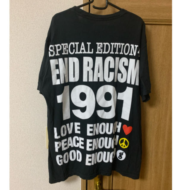 GOODENOUGH(グッドイナフ)のGOODENOUGH FRAGMENT END RACISM 藤原ヒロシ 黒L メンズのトップス(Tシャツ/カットソー(半袖/袖なし))の商品写真